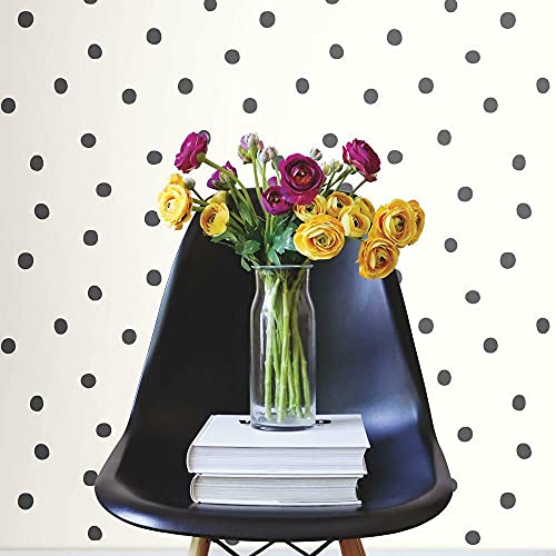 RoomMates RMK9010WP Black Dots...ck Wallpaper 20.5" x 16.5 feet