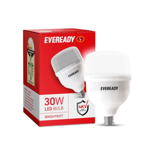 EVEREADY 30W LED Hammer Bulb, B22 Base, Cool Day Light (6500K) | High Lumens, Energy Efficient, 4KV Surge Protection, Long Lasting, B22 Base