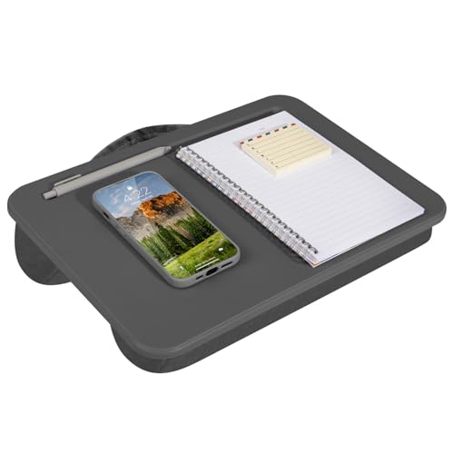 LAPGEAR Compact Lap Desk - Fits up to 15 Inch Laptops - Charcoal - Style No. 43105