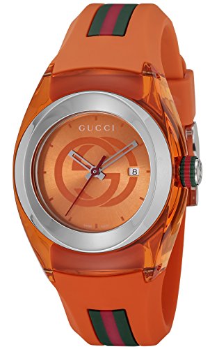 Gucci YA137311 Gucci Sink Watch Orange Dial, Dial Color - Orange, Orange Dial Watch