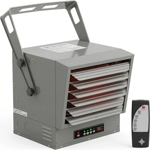 Comfort Zone Hard-Wired Digital Ceiling Mount Heater, 10,000-Watt Powerful Performance