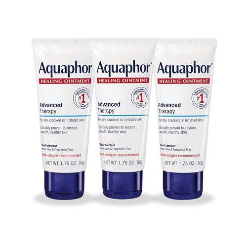 Aquaphor Healing Ointment - Travel Size Protectant for Cracked Skin - Dry Hands, Heels, Elbows, Lips, Packaging May Vary, 1.75 Ounce (Pack of 3)