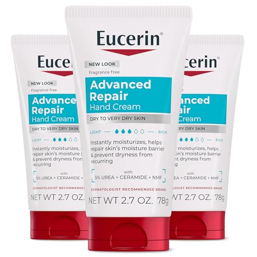 Eucerin Advanced Repair Hand Cream, Immediately Soothes and Repairs Very Dry Skin, Fragrance Free