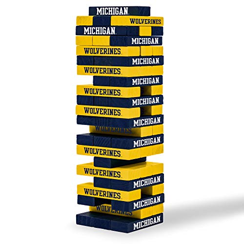 Wild Sports NCAA Michigan Wolverines Table Top Stackers 3" x 1" x .5", Team Color