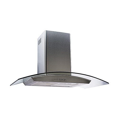 Coifa de Cozinha de Vidro 90cm Inox Montagem na Parede Agratto