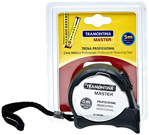 Tramontina 43159305, Trena Profissional Milimétrica 5M, Cinza Escuro
