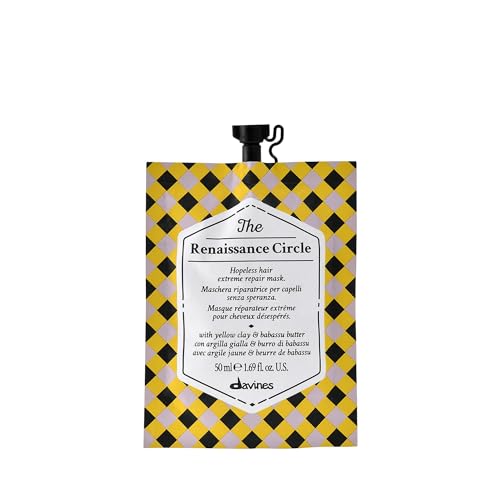 Davines The Renaissance Circle, Restoring And Repairing Mask For Dry And Damaged Hair, Add Shine, Nourishment And Softness, 1.69 fl. oz.