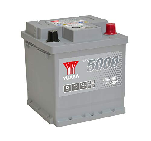 Yuasa YBX5202 12V 45Ah 440CCA Silver Sealed Maintenance Free High Performance Car Battery