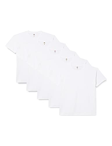 🔥 STARKER PREIS (-25%) Fruit of The Loom Herren Original T T-Shirt (5er Pack) Gr. L, weiß