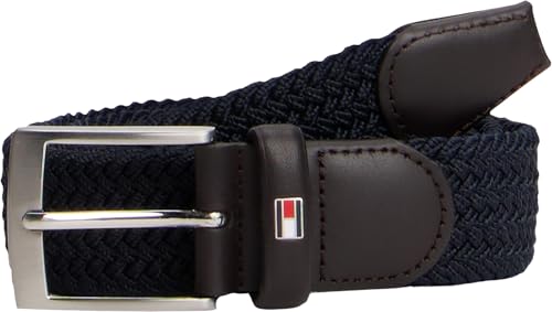 🔥 STARKER PREIS (-46%) Tommy Hilfiger Herren Gürtel New Adan Belt 3,5 cm Stoffgürtel, Blau (Sky Captain), 115 cm