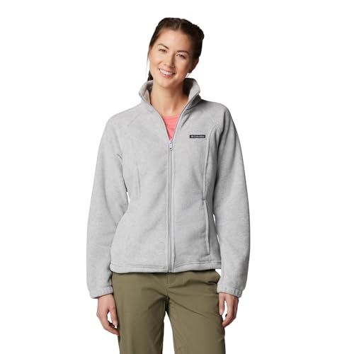 Columbia Womens Benton Springs Full Zip Fleece Jacket, Cirrus Grey Heather, Medium