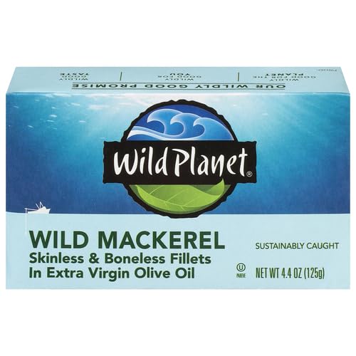 Wild Planet, Mackerel Wild Fillets Olive Oil, 4.4 Ounce