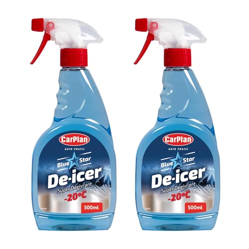 CarPlan TDI501 Blue Star Winter De Icer Trigger Spray 500ml x 2