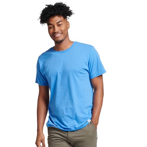 Russell Athletic Men's Essential Short Sleeve Tee Shirt, Collegiate Blue, XL