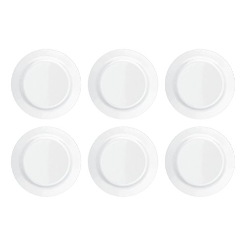 Jogo Pratos Rasos Menu Opaline, 6 Peças, Branco