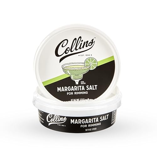 White Margarita Salt Rimmer for Cocktails, Glass Rimming Salt for Margarita, Bloody Mary, Manhattan Drinks, 6oz