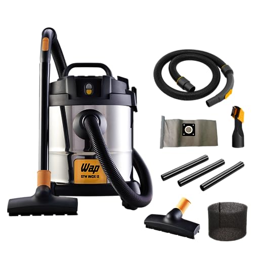 WAP Aspirador de Pó e Água Barril GTW INOX 25, Compacto, 25 Litros, com Filtro Lavável, 185mbar 2000W 220V