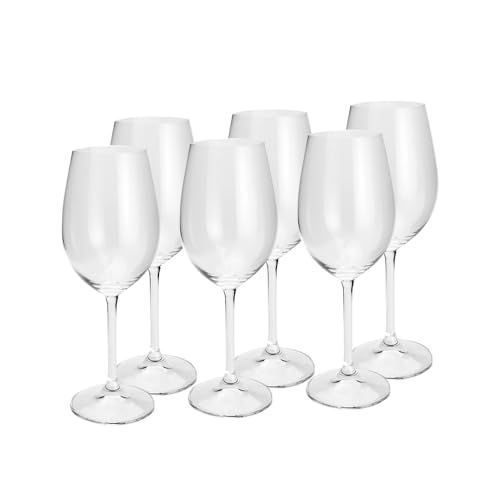 WOLFF - Conjunto de 6 Taças de Vidro Sodo-Cálcico com Titânio Rojemac Transparente para Vinho