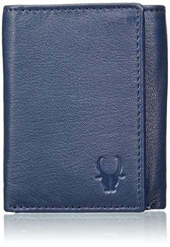 Rfid Protected Leather Wallet For Men, Blue