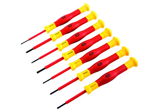 (-67%) C.K VDE Präzisionsschraubendreher Satz, 7-teilig, Leichtes drehen, Langlebiges Material, Präzisionsgefertigte Spitzen, VDE-Zertifiziert, Vielseitiges Set