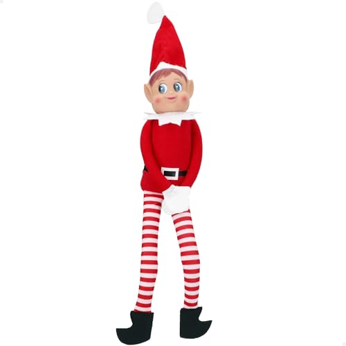 Christmas Elf Behaving Badly Plush Toy | Elfette Novelty Long Bendy Naughty Girl Christmas Doll | 12 Inches