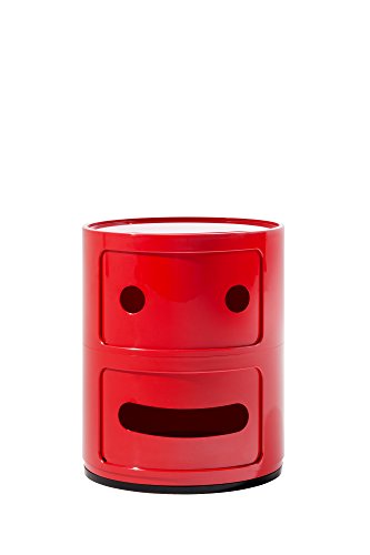 Kartell Componibili Container neutral, Kunststoff, Rot, 32 x 32 x 40 cm