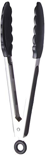 Pegador Inox Com Ponta Em Silicone 23cm Weck Preto