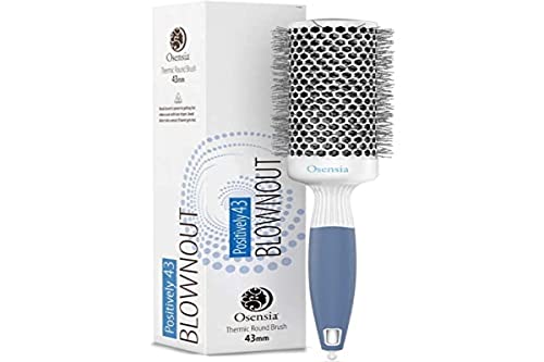 Medium Round Brushing Brush - Ceramic Hair Brush for a Smooth Salon Style Look - Professional Brushing Brush Ideal for All Hair Types - 43 mm