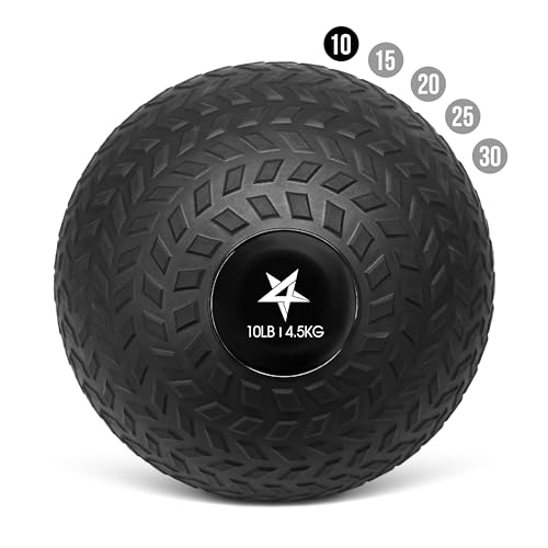 Yes4All Slam Balls, 10-40lb Medicine Ball Weight, Durable PVC Sand Filled Workout Dynamic Medicine Ball for Core Strengthen