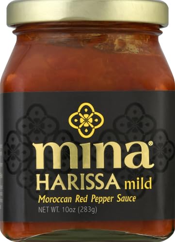 Mina Harissa Mild Sauce, Homestyle Moroccan Red Pepper Harissa Paste, 10 Oz - Harissa Sauce with Tangy Twist, Excite Your Senses with Mina Mild Harissa Seasoning