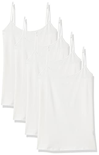 Amazon Essentials Women's Slim-Fit Camisole, Pack of 4, White, XX-Large