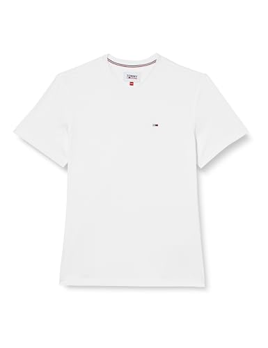 (-46%) Tommy Jeans Herren Tjm Xslim Jersey Tee Dm0dm04411 Langarmhemd, Weiß (Classic White), L EU