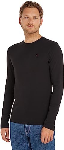 (-31%) Tommy Jeans Herren Tjm Original Rib Longsleeve Tee Dm0dm04409 Langarm Strickoberteile, Schwarz (Tommy Black), L EU