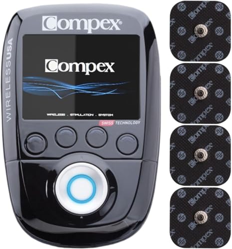 CompexWireless USA 2.0 Muscle Stimulator w/TENS Bundle Kit: Muscle Stimulation Machine, with Snap Electrodes,Programs, 