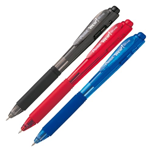 Caneta Esferográfica Wow: Kit 3 Cores ✍️