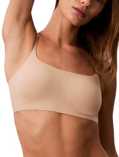 Calvin Klein Women's Invisibles Adjustable Strap Bralette Bra, -bare, M