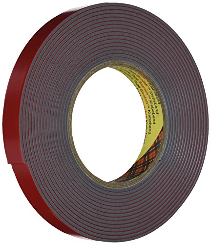 3M VHB 4991F Double Sided Adhesive Tape - Provides adhesion to aluminium, stainless steel, galvanised steel, polycarbonate, ABS - 19mm x 5.5m, Thickness 2.3mm, Grey (1 Roll)