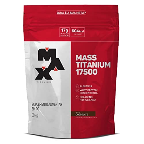 Hipercalórico Mass Titanium Refil 3kg Chocolate Max Titanium | Hipercalórico Chocolate Mass 3kg