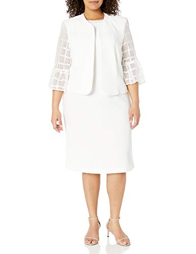 white jacket dress plus size