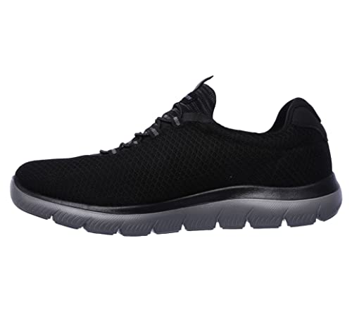 (-31%) Skechers Herren Summits Sneaker, Black Mesh Charcoal Trim, 48.5 EU