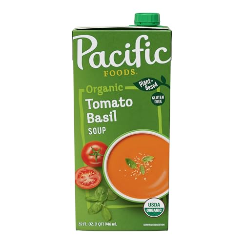 Pacific Foods Organic Tomato Basil Soup, 32 oz Carton