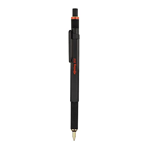 🔥 STARKER PREIS (-60%) rOtring 800 Kugelschreiber | mittlere Spitze | Schwarze Tinte | Schwarze Schaft | nachfüllbar