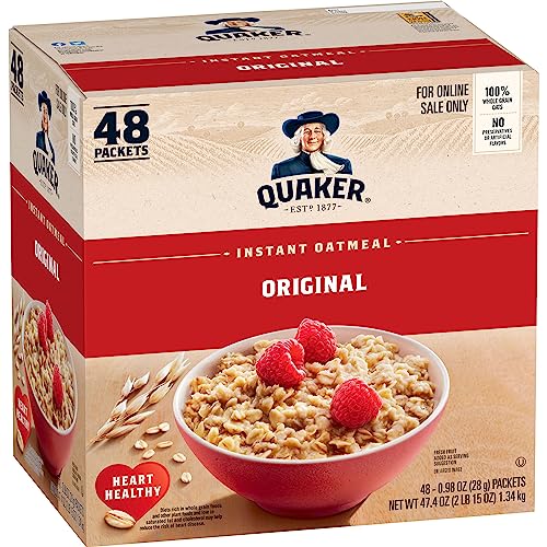 Quaker Instant Oatmeal Original Individual Packets 098 Ounce 48 Count