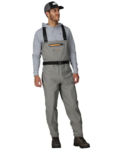 FROGG TOGGS Canyon II Breathable Waterproof Stockingfoot Fishing Chest Wader for Fishing, Gray, X-Large