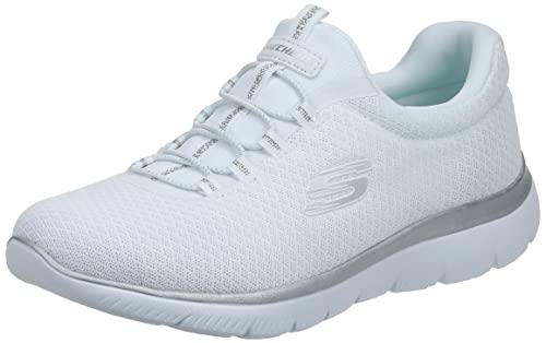 (-29%) Skechers Damen Summits 12980 Turnschuhe, White Mesh/ Silver Trim, 37.5 EU
