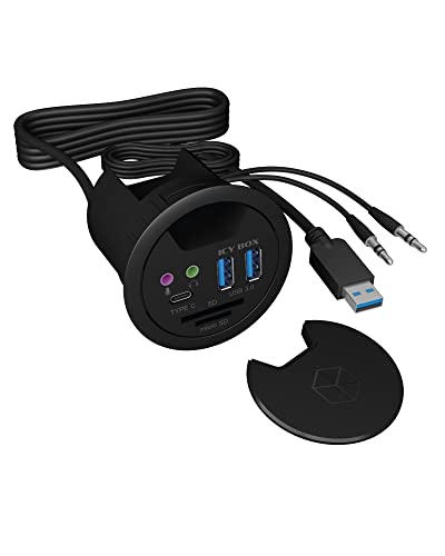🔥 SELTEN SO GÜNSTIG 8,50€ Coupon! ICY BOX Tisch-Hub mit 2 Kartenlesern Audio und Laden IB-HUB1404A