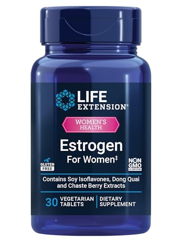 Life Extension Estrogen for Women, Helps Relieve hot Flashes and Night Sweats, Soy isoflavones, Norway Spruce Extract, chasteberry, Hormone-Free, Gluten Free, Non-GMO, Vegetarian, 30 Tablet