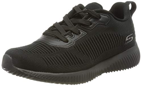 🔥 STARKER PREIS (-48%) Skechers Damen BOBS Squad Tough Talk Sneaker, Black Engineered Knit/Trim, 37 EU