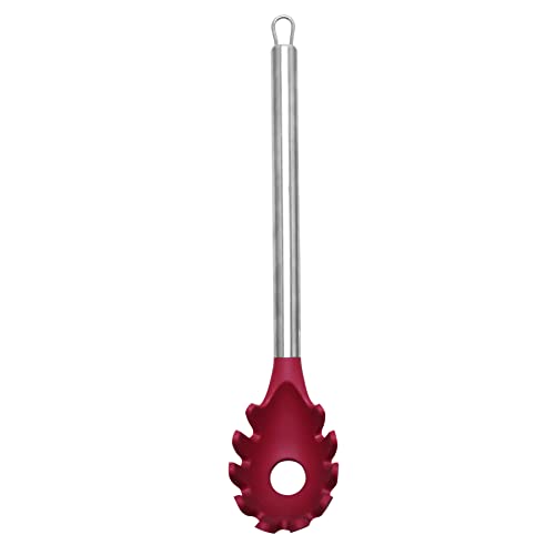 Tuut, Linha Elite, Espátula de Silicone Com Cabo em Inox, Vermelho, 34cm