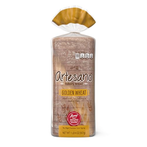 Alfaro's Artesano Golden Wheat Bakery Bread, 20 Oz Loaf of Wheat Bread Without Artificial Preservatives